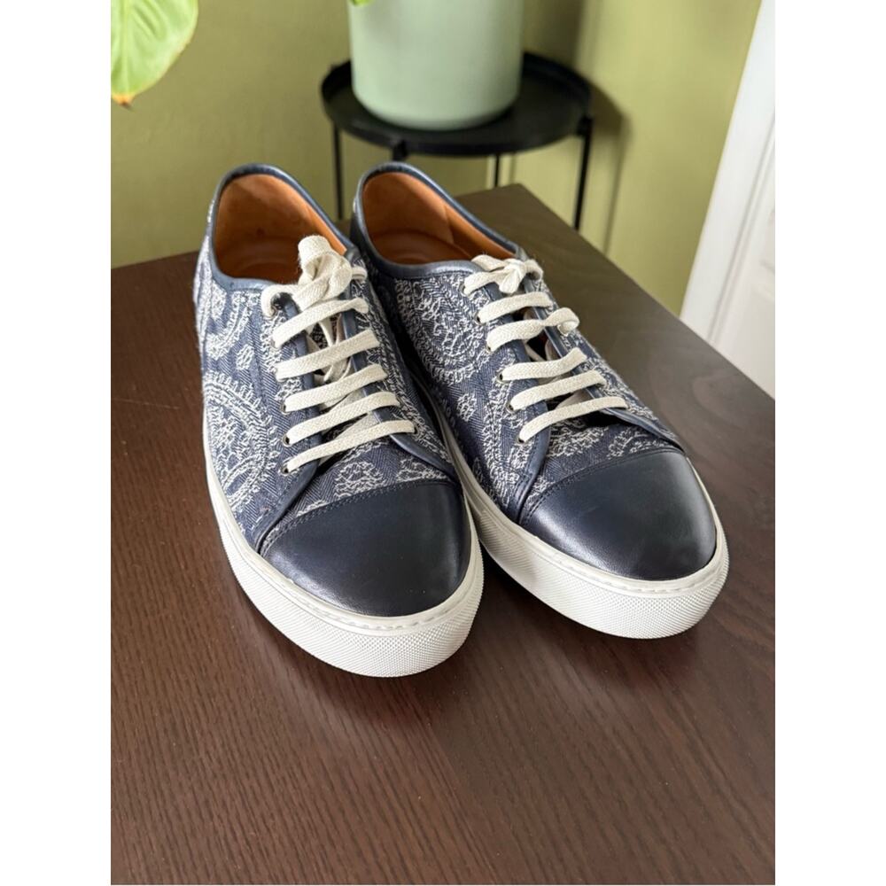 Taft The Jack Sneaker Bold Paisley Jacquard Fabric & Leather Size 43 (10) - Picture 2 of 12